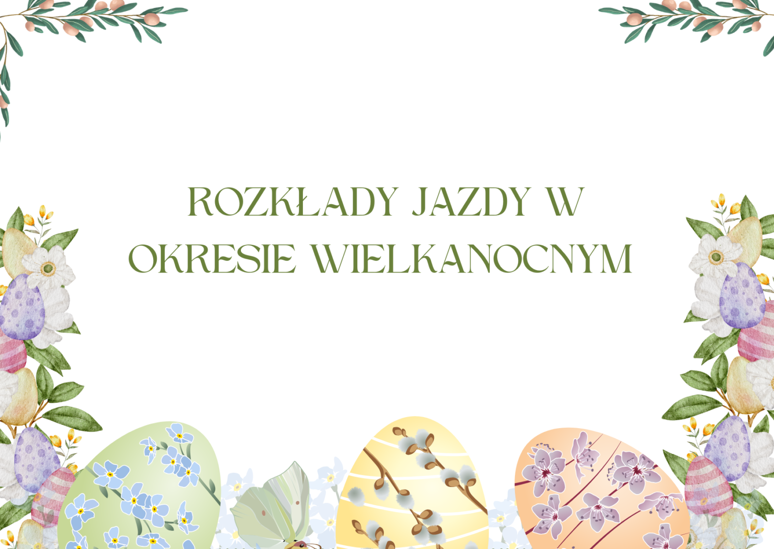 Rozkłady jazdy w okresie wielkanocnym