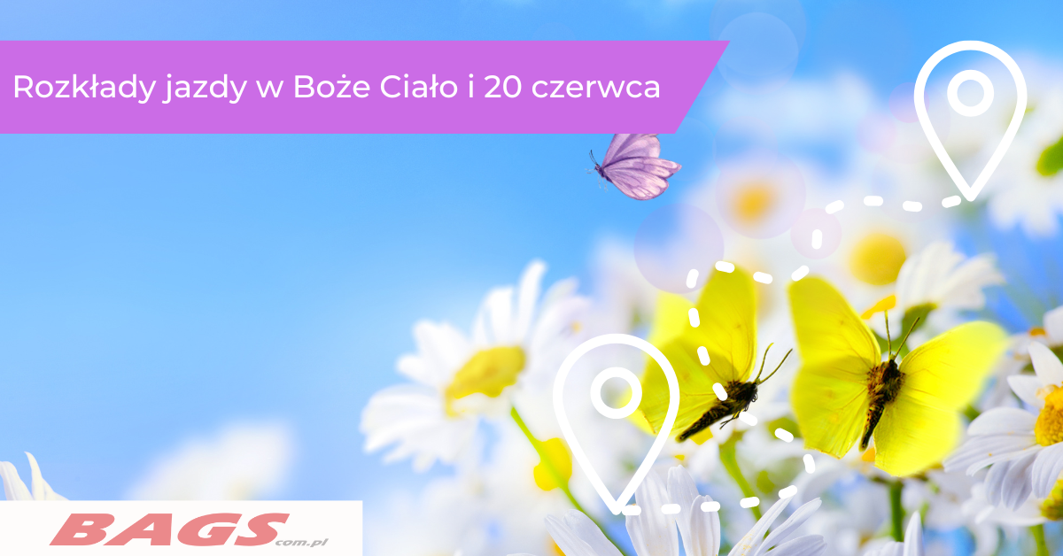 Rozkłady jazdy w dniu Bożego Ciała  i 20 czerwca (piątek)