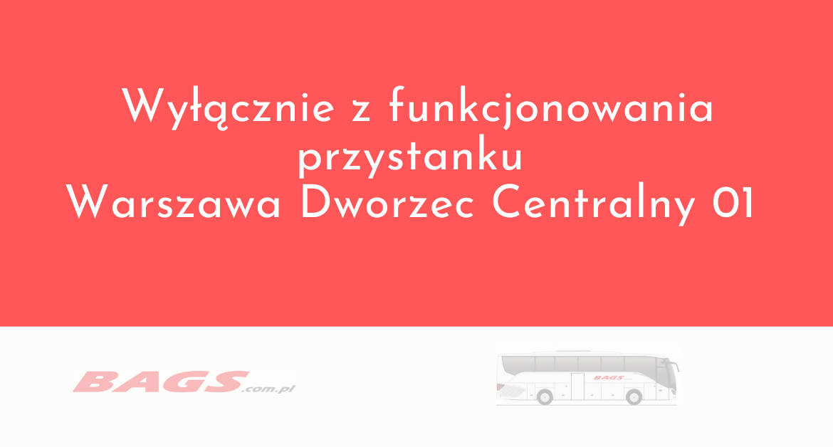 Wyłączenie z funkcjonowania przystanku Warszawa Dworzec Centralny 01 – od 1 stycznia 2026
