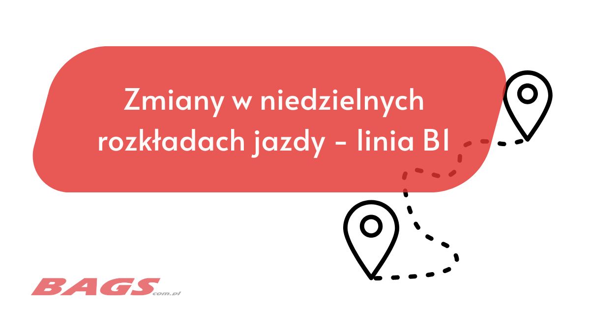 Zmiany w niedzielnych rozkładach jazdy od sierpnia - linia B1